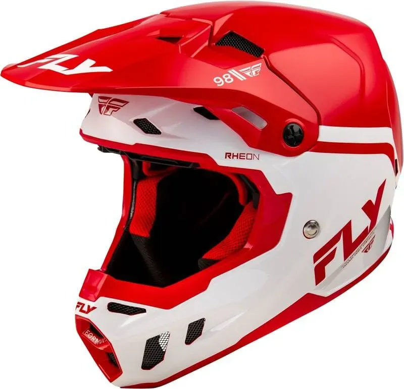 Fly Racing Formula Cc Objective Helm Rotweiss - L