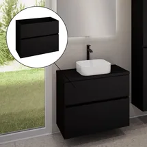 Evineo ineo5 evo Unterschrank B: 80 cm, mit 2 Auszügen, mit Griffmulde, BE0957BM,