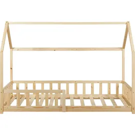 [en.casa] Hausbett Hesel 90 x 200 cm Kiefer naturbelassen beige