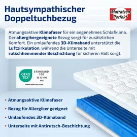 Matratzen Perfekt Gel-Topper 90 x 200 cm Weiß