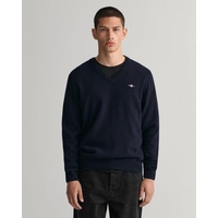 GANT Superfine Lambswool Pullover Mit V-ausschnitt - Marine