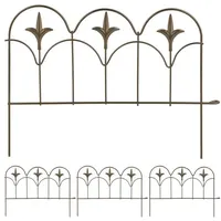 Relaxdays Beeteinfassung Metall 4er Set Braun