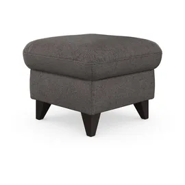 sit&more Stauraumhocker SIT & MORE "Mellum", grau (anthrazit), B:58cm H:48cm T:58cm, 100% Polyester, Hocker, mit Stauraum und wengefarbenen Holzfüßen