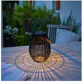 Northpoint LED Laterne Solar LED Laterne mit Farbwechsel für Garten und Balkon schwarz