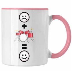 Trendation Tasse Schlagzeug Tasse Geschenk für Schlagzeugspieler :(Schlagzeug) rosa