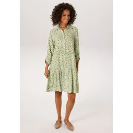 Aniston CASUAL Blusenkleid Midi Geblümt Grün 42