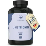 True Nature L-Methionin Kapseln - Essentielle Aminosäure Vegan - Made in Germany 360 St