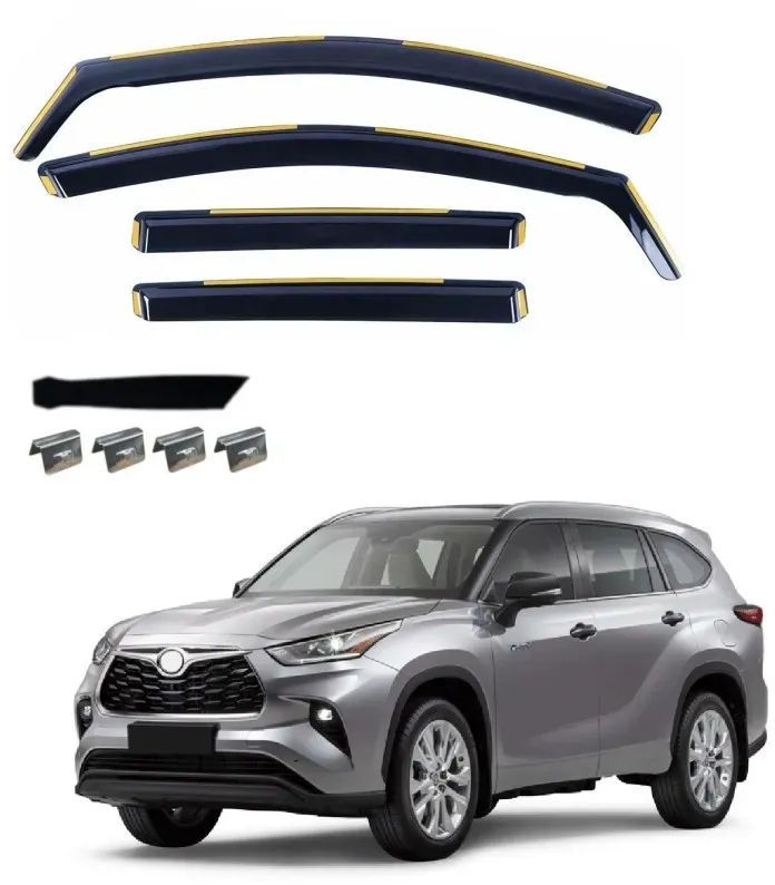 Satz mit 4 Windabweisern für TOYOTA HIGHLANDER IV (5‐türig) ab Baujahr 2020.
