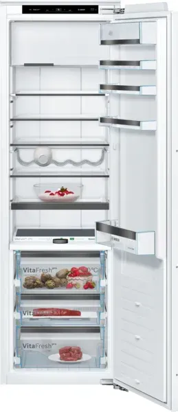 Bosch KIF82SDE0 Serie 8, Einbau-Kühlschrank mit Gefrierfach, 177.5 x 56 cm, Flachscharnier mit Softeinzug