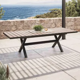 Oviala Gartentisch 100 x 260 x 75 cm Braun/Grau