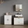 livinity Ronco Midischrank 60 x 81 x 30 cm Weiß Hochglanz/Goldkraft Eiche