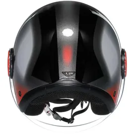 AGV Eteres Levanto Jethelm - Black / Silver / Red - 2XL