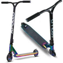 Apollo Stuntscooter Hawk - Scooter für Erwachsene, Jugendliche und Kinder ab 6 Jahren, extra breite Trittfläche & stabiler Lenker bunt