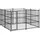 vidaXL Outdoor-Hundezwinger 300 x 300 x 185 cm Stahl Schwarz