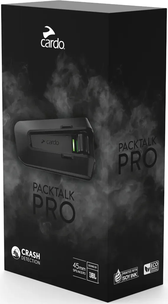 Cardo Packtalk PRO Communicatiesysteem Single Pack, zwart, Eén maat Voorman