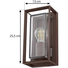 ARCCHIO Ismera, rostfarben, IP65, Glas, E27 - Braun