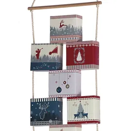 ROTH Adventsboxenkette Nordic zum Befüllen 24 Boxen