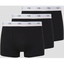 QS Boxershorts schwarz S 3er Pack
