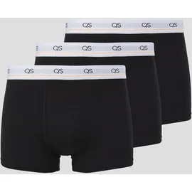 QS Boxershorts schwarz S 3er Pack