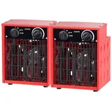 AGT Profi-Industrie-Elektroheizlüfter 2 kW rot