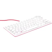 Raspberry Pi Tastatur Englisch, QWERTY Weiß, Rot USB-Hub
