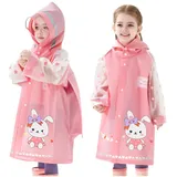 Regenmäntel Kinder Regenponcho Regenjacken Mädchen Outdoor Transparente Regenbekleidung Mit Tragbarer Tasche Kinder Kapuzen Kleinkind