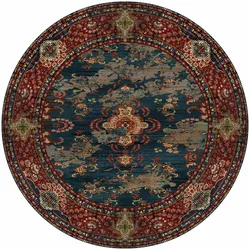 Bamyum Kinevart Bedruckter 160x160 Teppich Chenille-Druck Maschinell Hergestellt