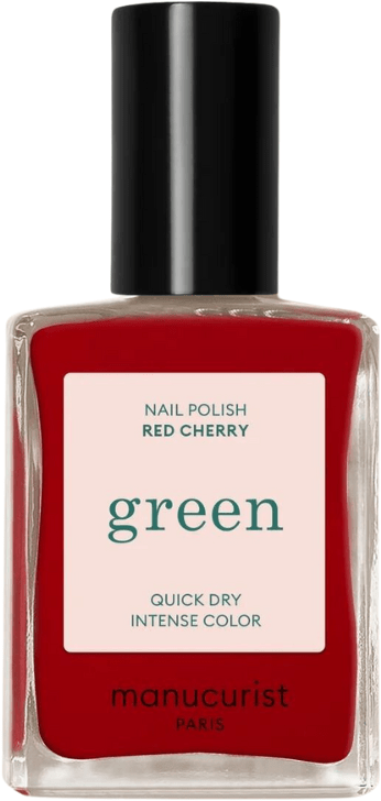 Green Nail Polish Red Cherry