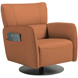 Sessel EGOITALIANO "Honey", orange, B:74cm H:85cm T:85cm, Sessel, Einzelsessel, inkl. seitlicher Einstecktasche, drehbar und mit Wipp-Funktion