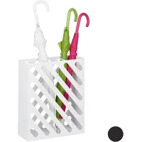 Relaxdays Regenschirmständer 40 x 15 x 48 cm weiß