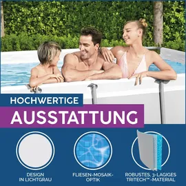 BESTWAY Power Steel Frame Pool Set 404 x 201 x 100 cm inkl. Filterpumpe