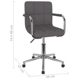 vidaXL Bürostuhl Drehbar Taupe Stoff