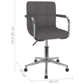 vidaXL Bürostuhl Drehbar Taupe Stoff