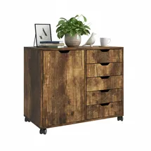 Relaxdays Rollcontainer 65 x 78 x 40 cm braun