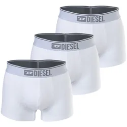 DIESEL Herren Boxershorts, 3er Pack - UMBX-DAMIENTHREEPACK, Trunks, Cotton Stretch Weiß S