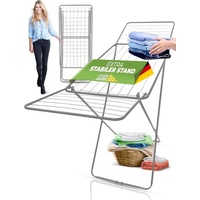 STAHLMANN COMMERCE GmbH Wäscheständer extra stabiler Wäschetrockner, ausziehbarer Flügelwäscheständer, klappbarer 18m Wäscheständer
