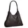 Samantha look Shopper echt Leder, Damen, Made in Italy geräumige Umhängetasche mit Flechrand - Einheitsgröße