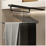 XINFAPAI Kleiderbügelauszug Ausziehbar, Platzsparend Garderobenschrank Hosenbügel, Multifunktion Hosenhalter, Verstellbarer Kleiderschrank Teleskopstange,55cm