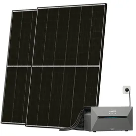 solarway All In One Balkonkraftwerk 880 W / 800 W inkl. 1,6 kWh Anker Solix 2 Pro Speicher