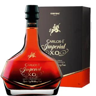 Osborne Carlos I Imperial X.O. Brandy de Jerez Solera Gran Reserva in Geschenkverpackung