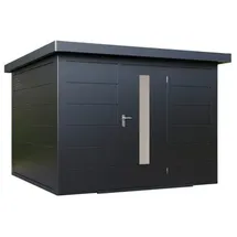 Wolff Finnhaus Premium Metall Gartenhaus Hakon 3030 Anthrazit