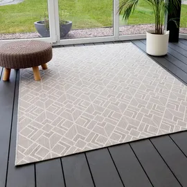 Steffensmeier Outdoorteppich, Grau, Textil, Rauten, Rechteckig, 240x290 cm wasserabweisend, Teppiche & Böden, Teppiche, Outdoorteppiche