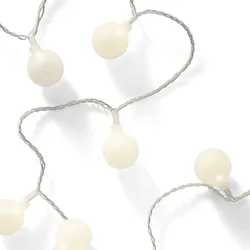 LED Lichterkette BERRY TWINKLE - 60 weiße XL Kugeln - 8 Funktionen - Timer - L:9...