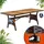 CASARIA Polyrattan Gartentisch 190 x 90 x 74 cm Braun
