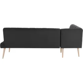 exxpo - sofa fashion Costa 157 x 92 x 245 cm Kunstleder langer Schenkel rechts schwarz