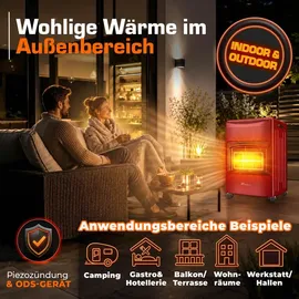 TRESKO Heizstrahler 4,2 kW rot