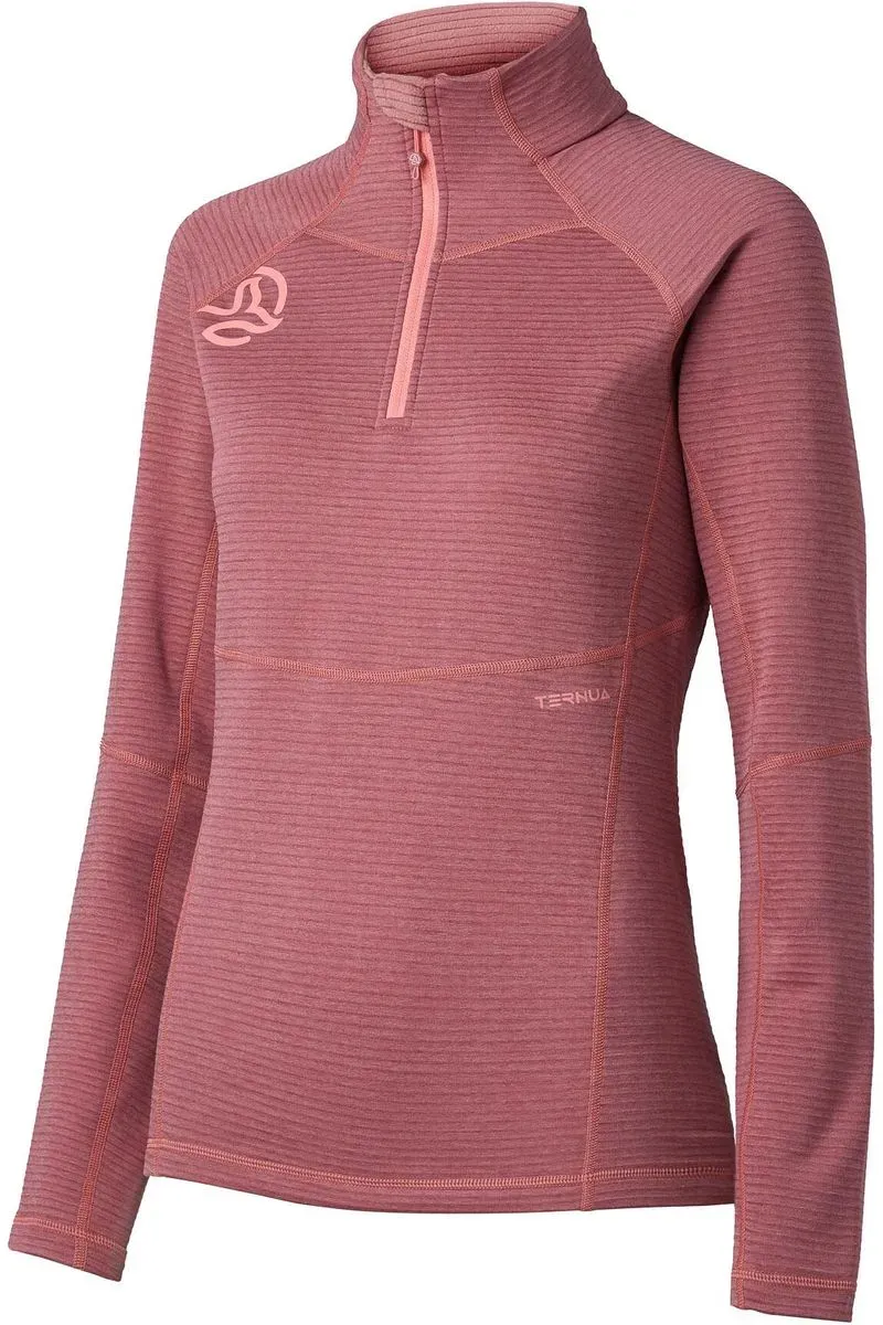 Ternua Momhill 1/2 Zip W washed bordeaux/fresh dubarry (1395) XL