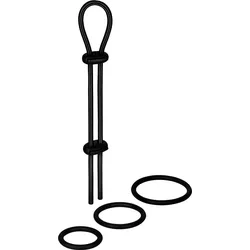 Penisring-Set aus Silikon, 4 Teile, 3 - 6 cm, schwarz