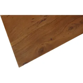 sam möbel gmbh Esstisch 220x100cm Akazie massiv nussbaumfarben schweizer Kante U-Gestell ATLANTA - Braun,