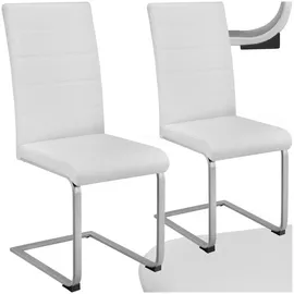 Tectake tectake® Schwingstühle Kunstleder 2er Setweiß